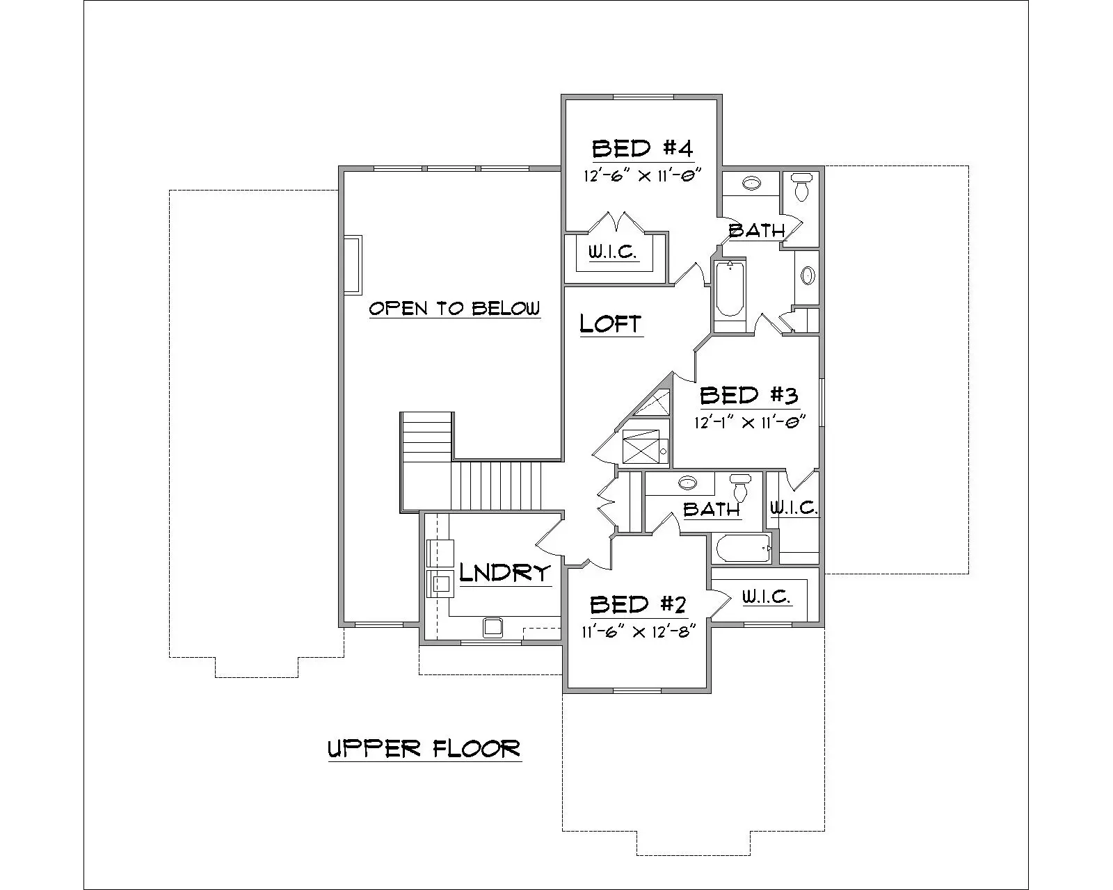 Alton floor plan upper floor view