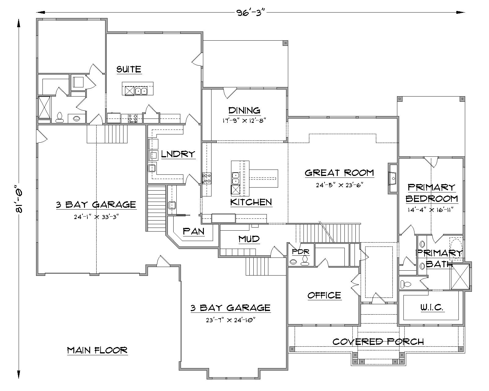 Alpine floor plan main floor view