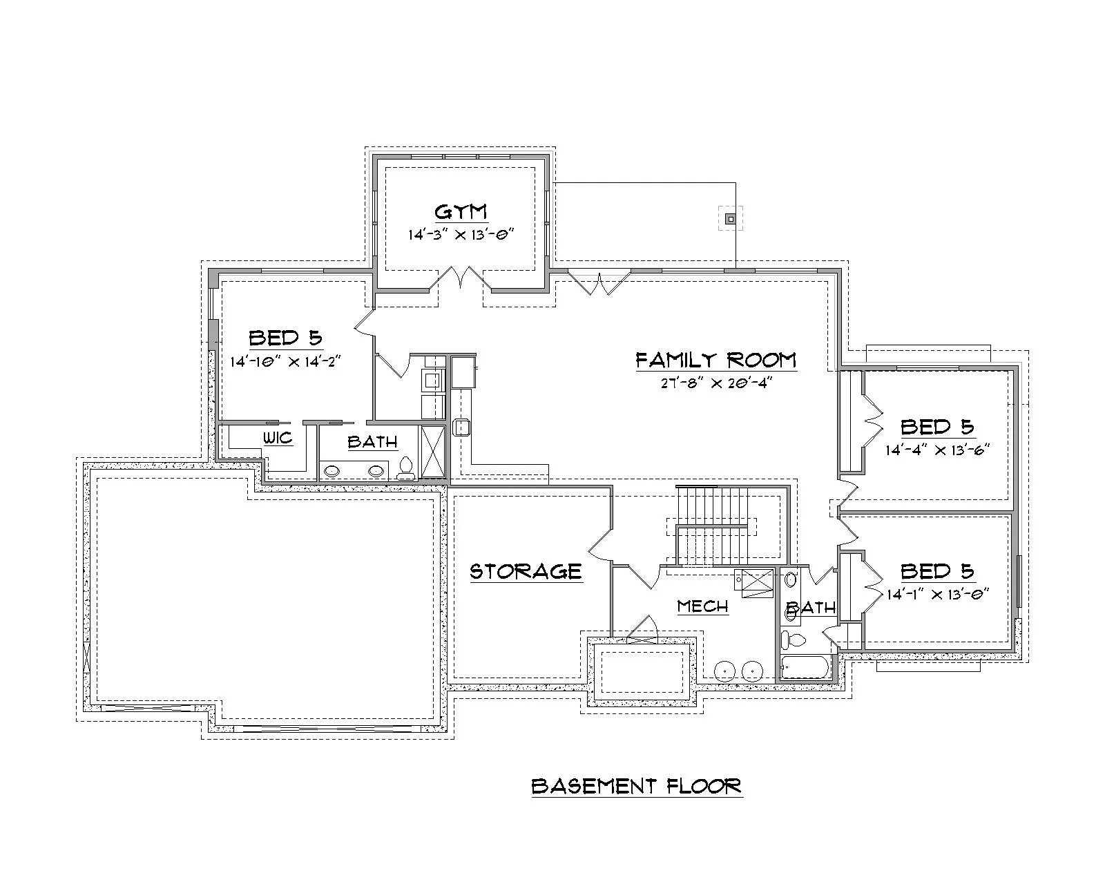 Perry floor plan basement floor view