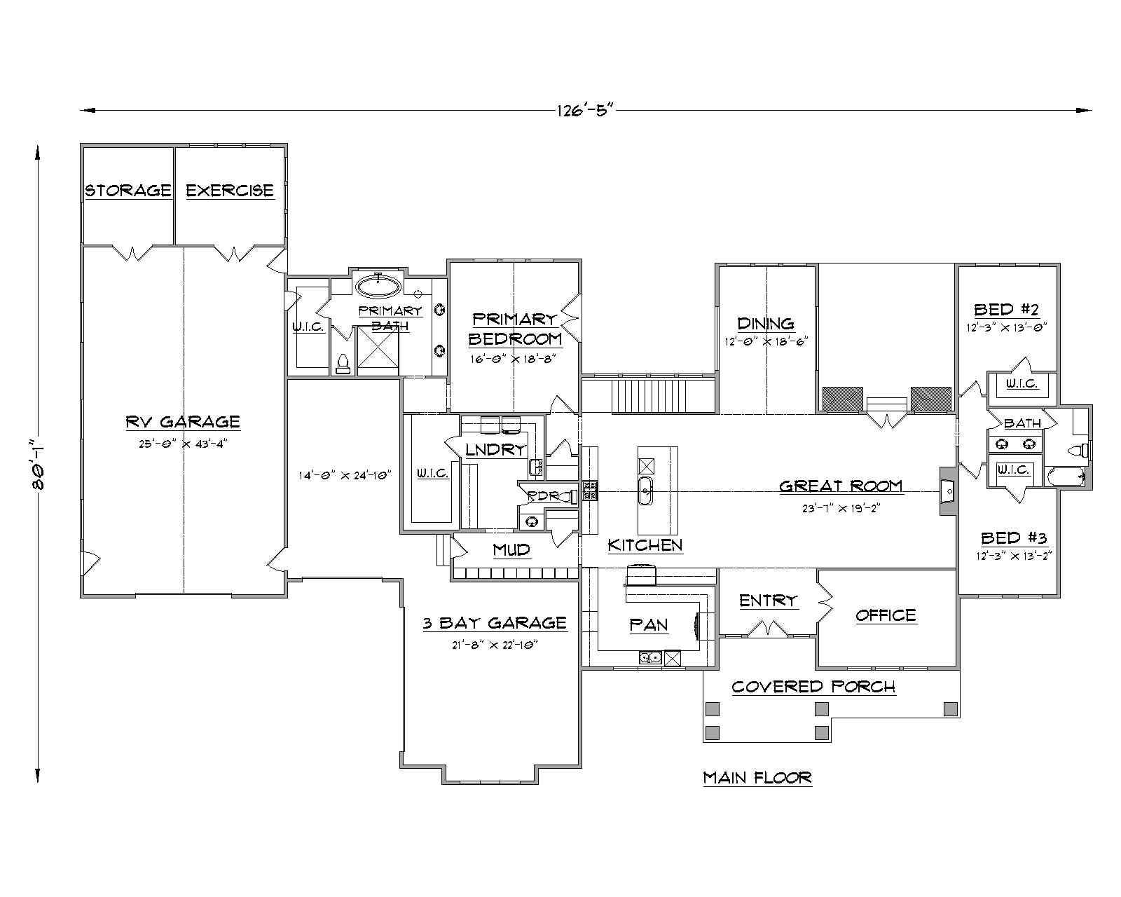 Bountiful floor plan main floor view