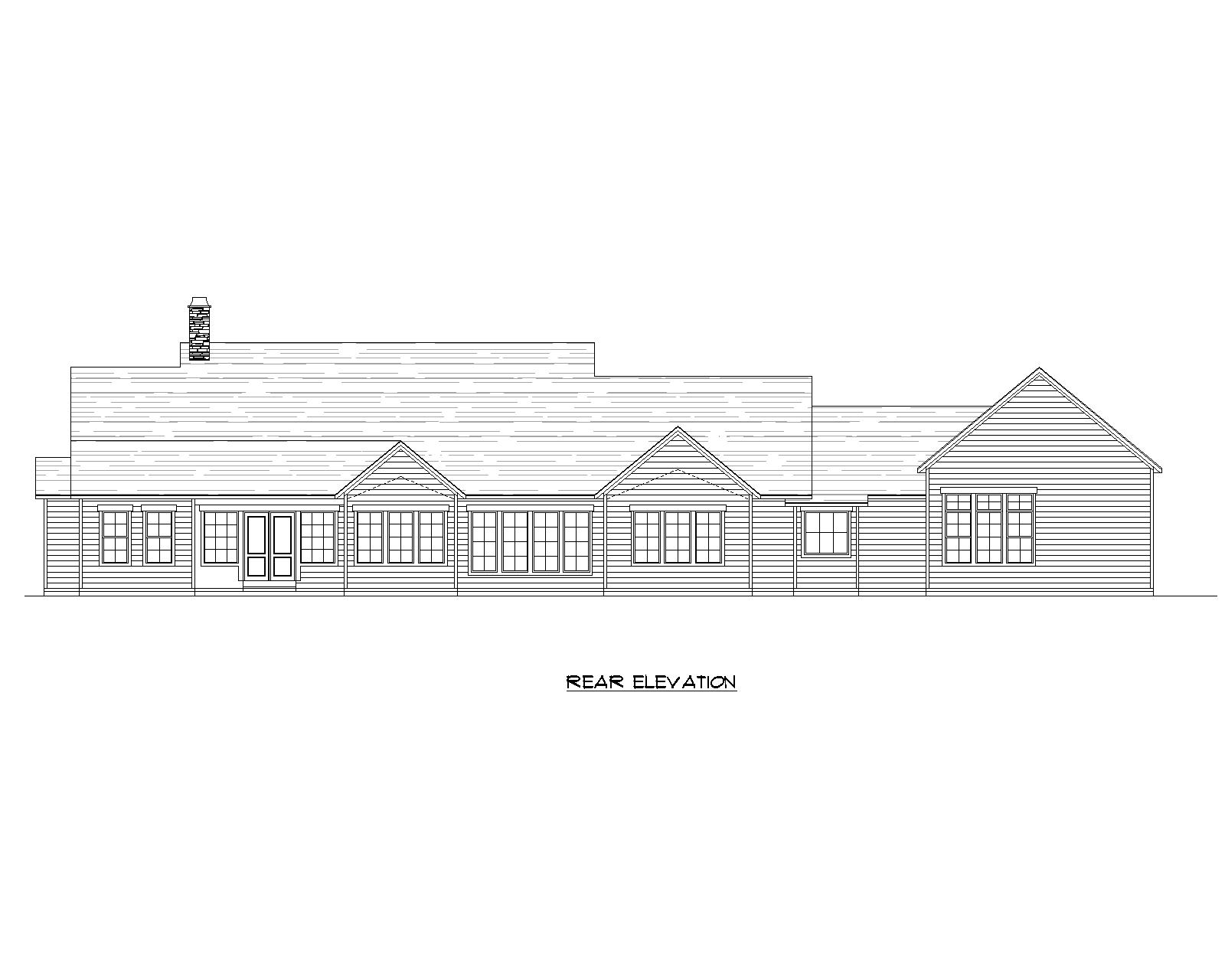 Bountiful floor plan rear view