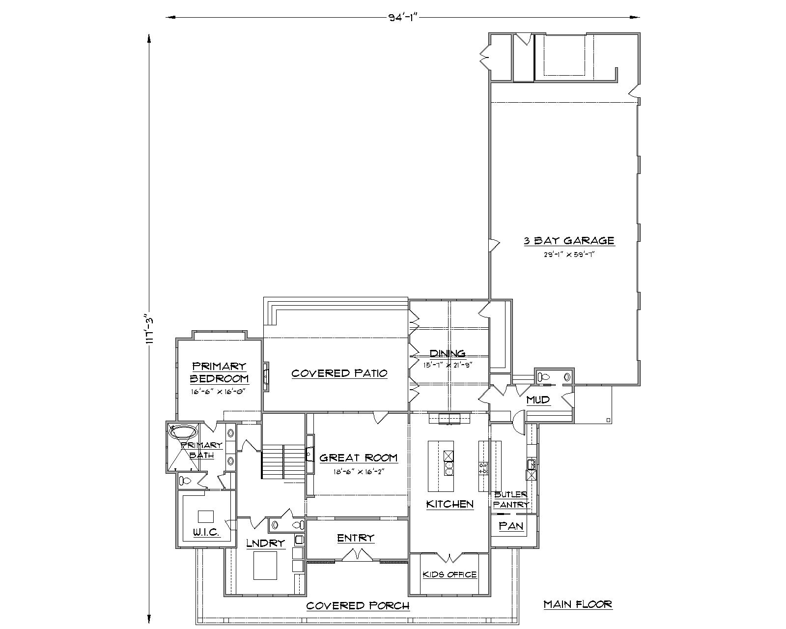 Lehi floor plan main floor view