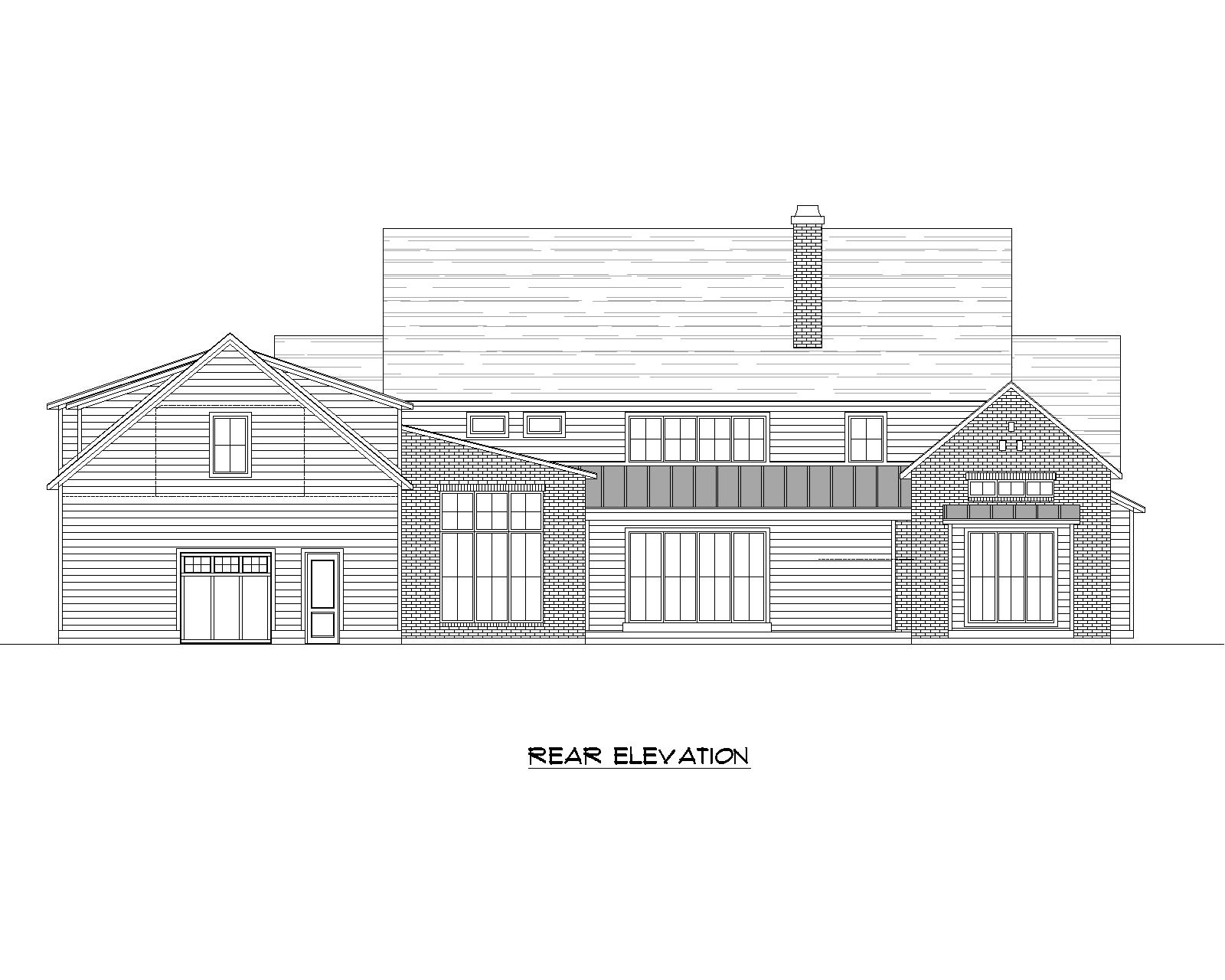 Lehi floor plan rear view