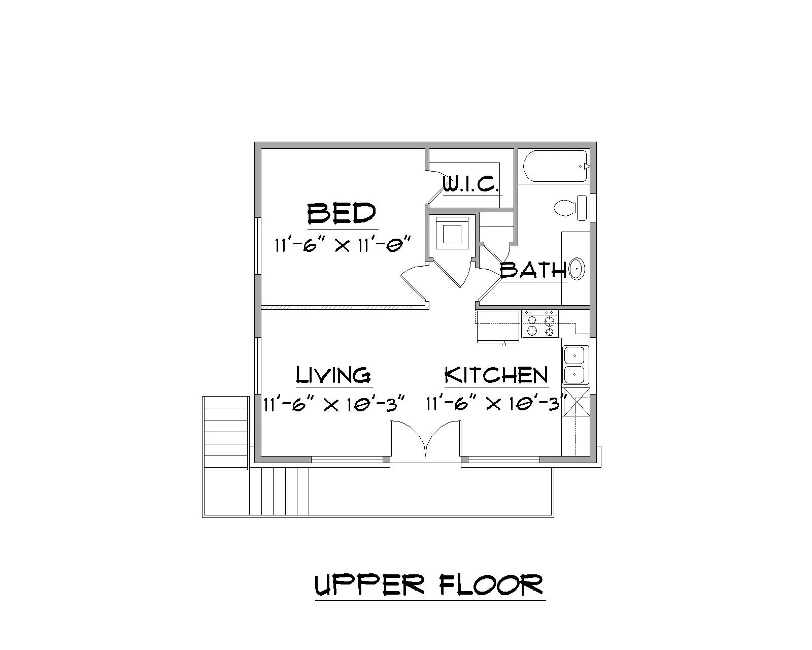 Murphy floor plan upper floor view