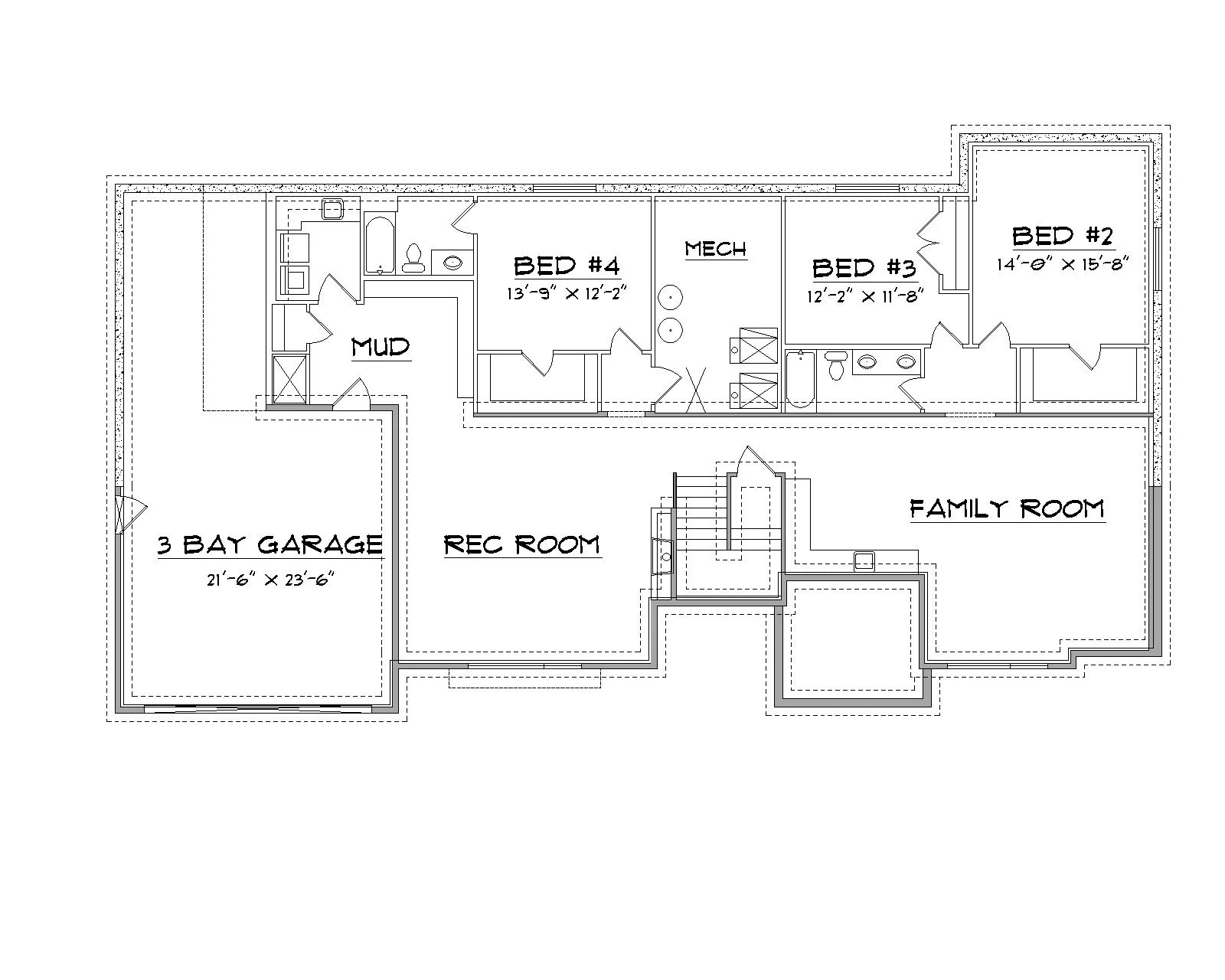 Panguitch floor plan basement floor view