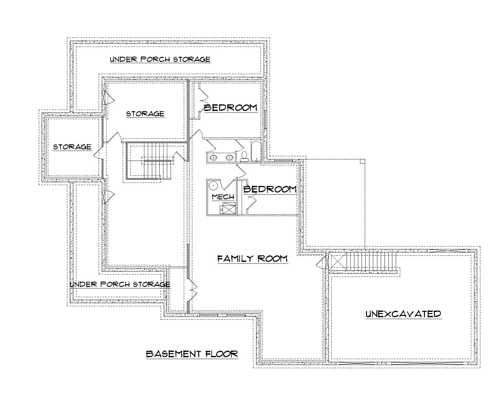 Paradise floor plan basement floor view