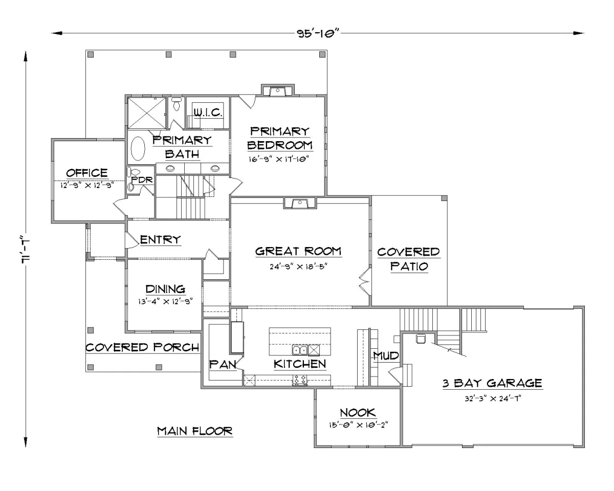 Paradise floor plan main floor view