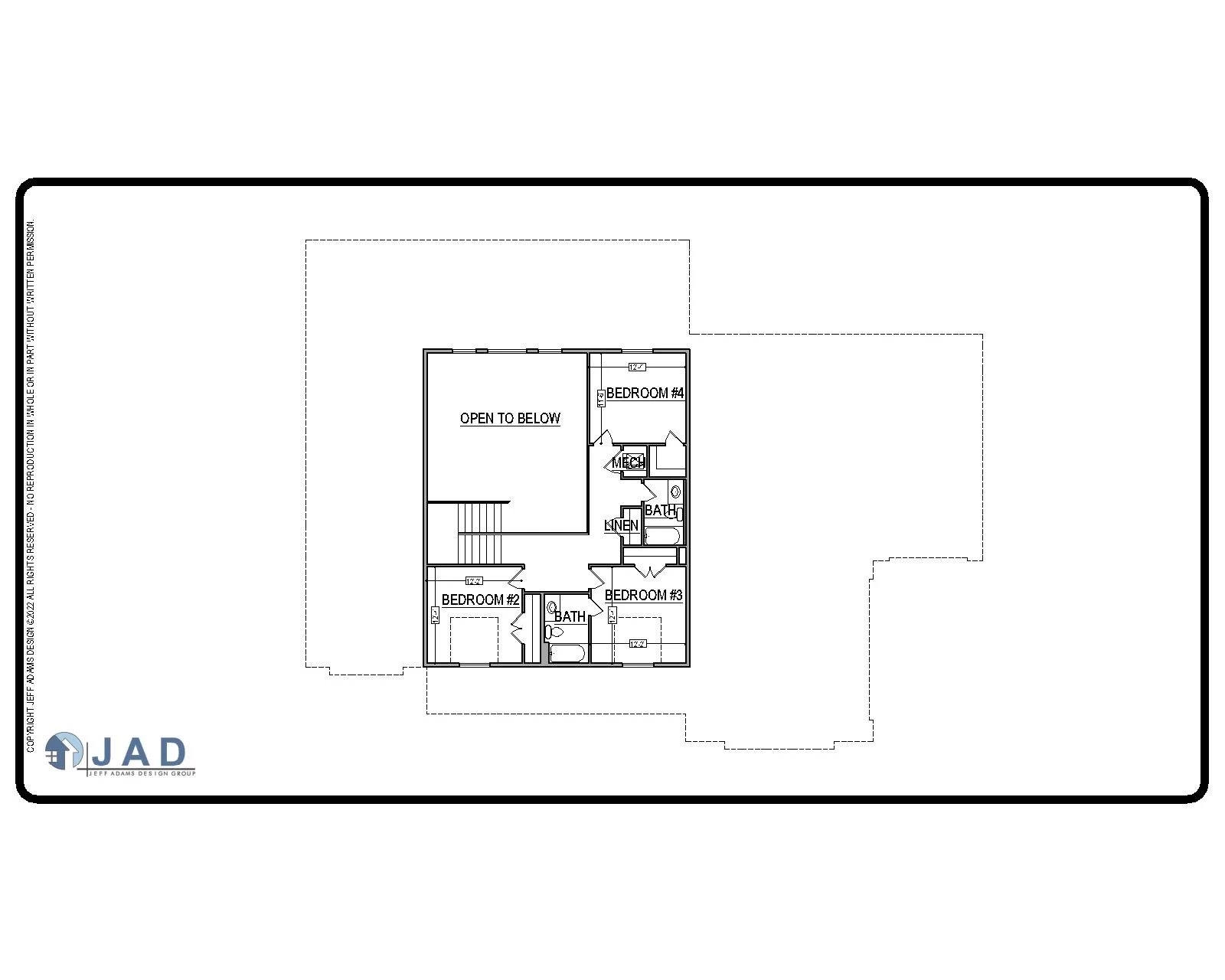Salina floor plan upper floor view