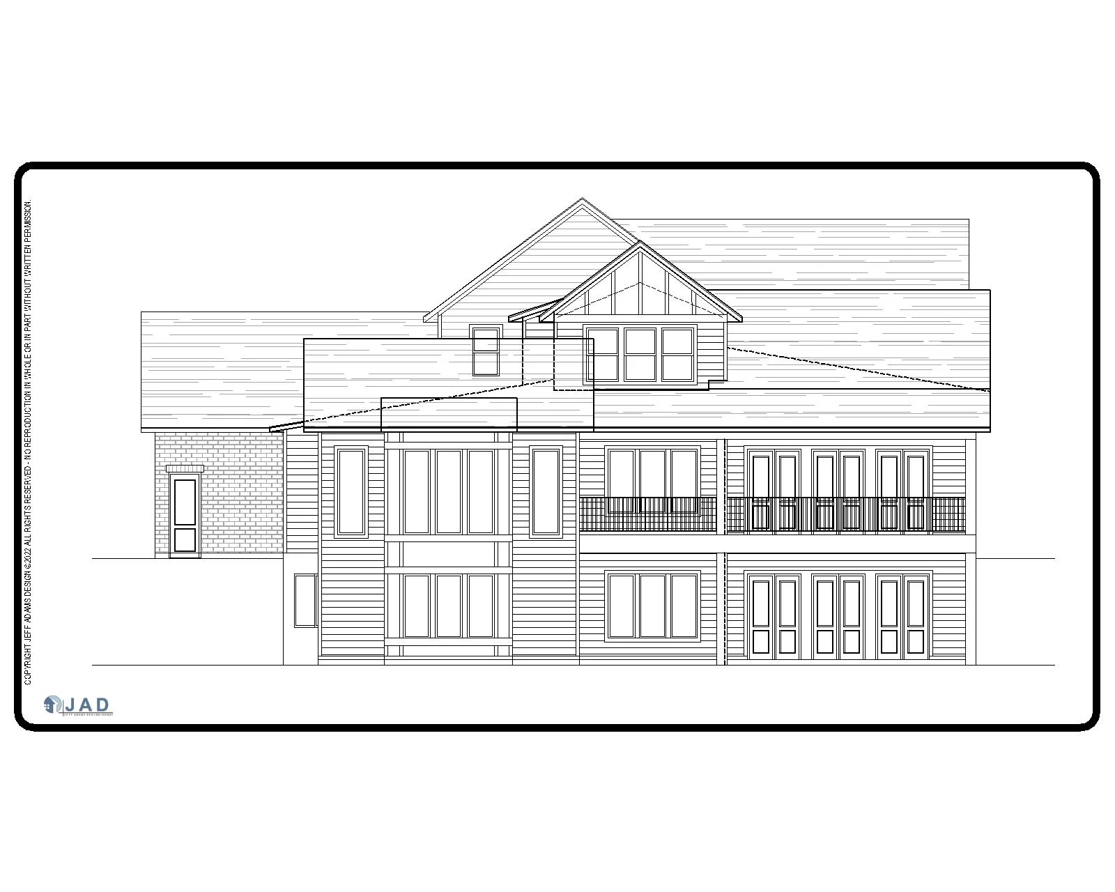 Salem floor plan rear view