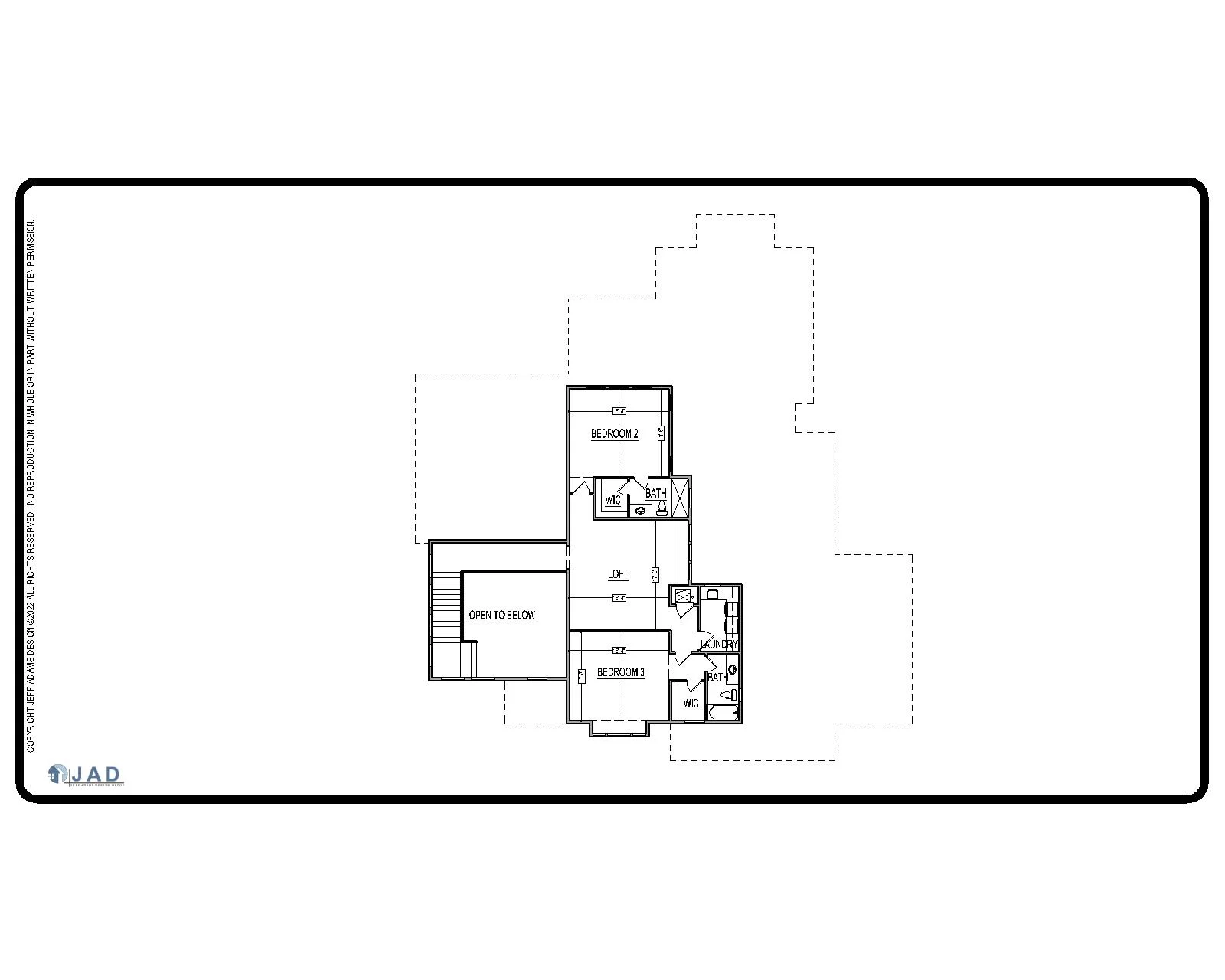 Salem floor plan upper floor view