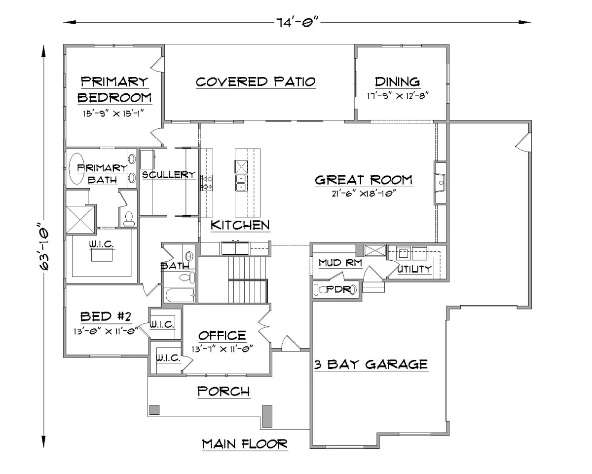 Tremonton floor plan main floor view