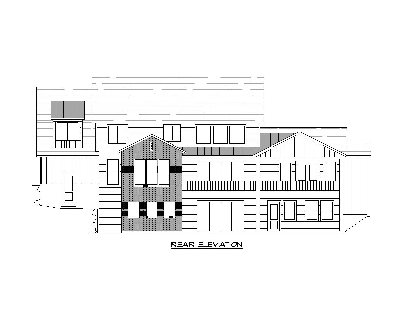 Uintah floor plan rear view