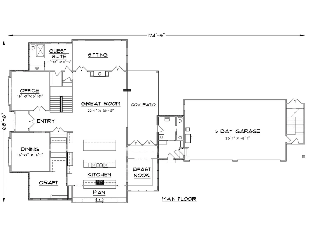 Vineyard floor plan main floor view