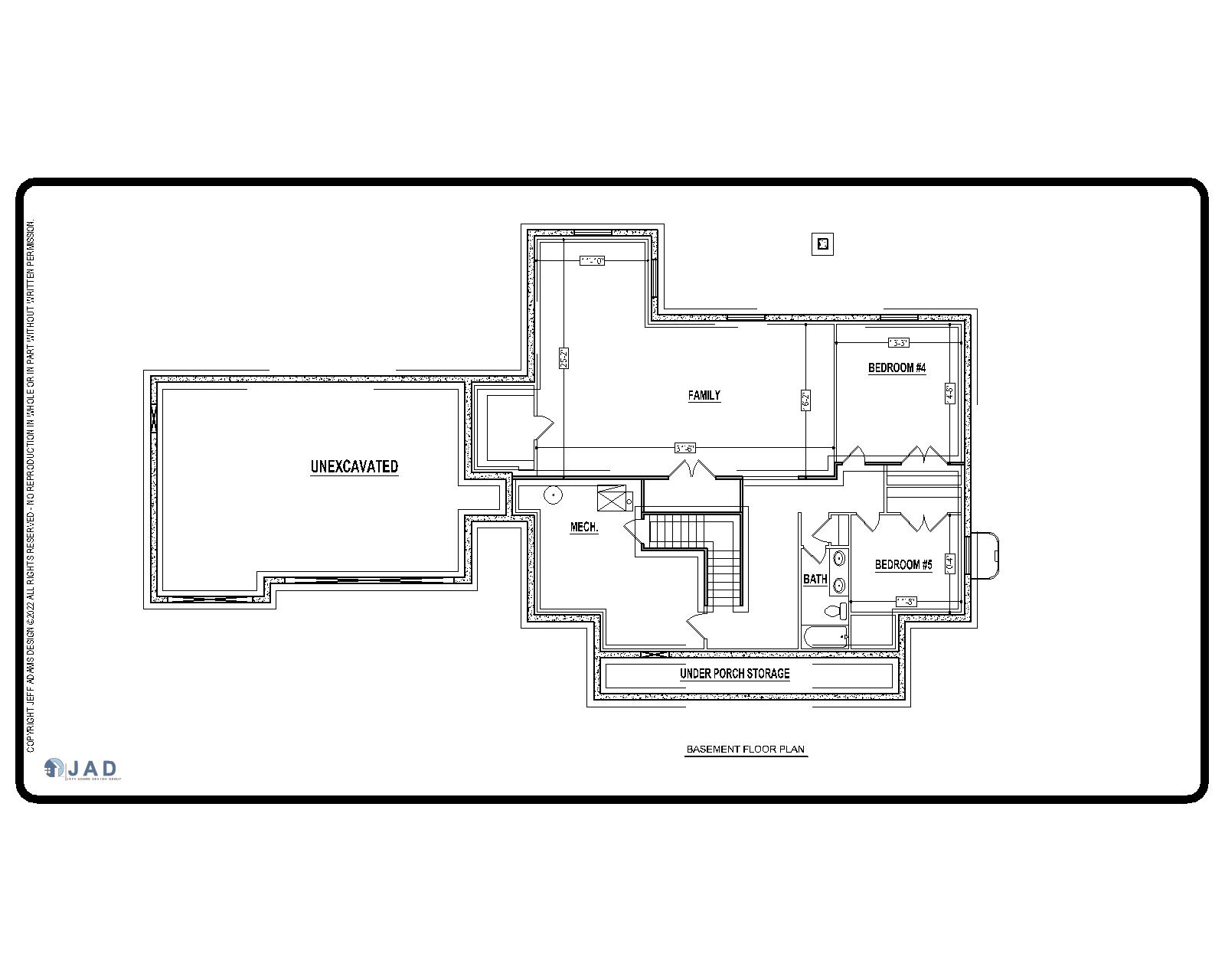 Kanab floor plan basement floor view