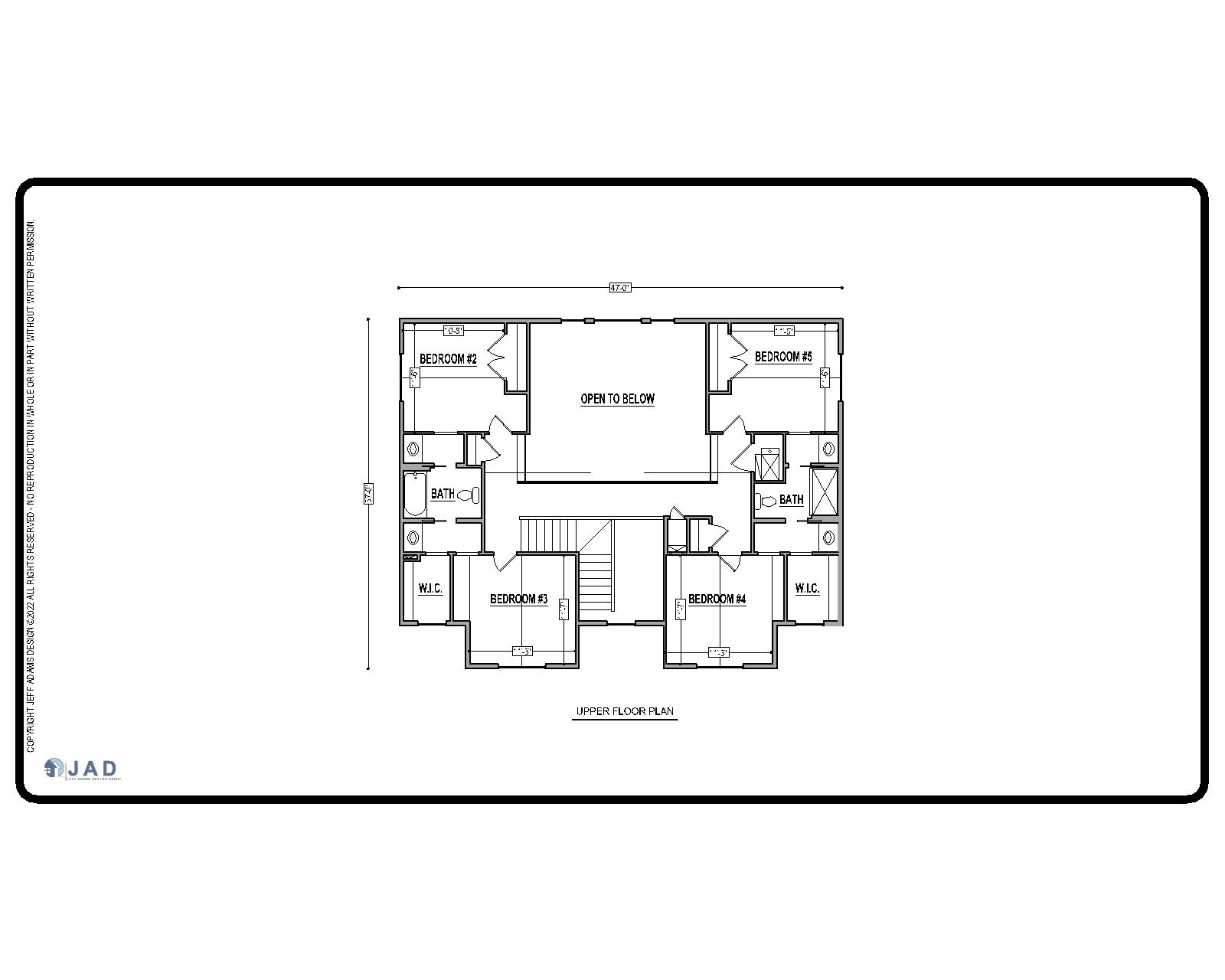 Kanab floor plan upper floor view